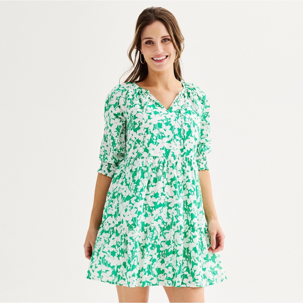 Tiered floral dress L NWT